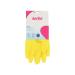 Sorbo Large Household Gloves Latex Washing Up Gloves Soft Lining Extra Long Cuff Long Lasting Quality Yellow Household Gloves Large - 1 Pair