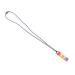 Baby Teething Necklace Gum Massage Odorless High Temperature Resistant Colorful Finger Sucking Reduction Soft Newborn Chewing Sensor Silicone Pendant (Orange)