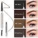 FFICUMON Eyeliner Starry Sky Diamond Silver Tube Double Head Eyebrow Pencil Waterproof Lasting Eyes Black Brown Makeup Rotatable Pen Black Felt Eyeliner3 - Buy Online on GoSupps.com