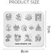 Alexnailart Nail Stamping Printing Plate Template Image Plate Stamper Scraper Starry sky Moon Tree Pattern Nail Art Decoration DIY Print Manicure Design FA025 - Buy Online on GoSupps.com