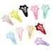 HLLMX 10 PCS Colorful Stars Duckbill Clip Hair Clip Non-slip Toddlers Colorful Cute Lovely Metal Hair Barrettes Hair Accessories for Kids Teens Women (Random Color)