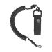 EDCX Paracord Tactical Lanyard Made in Ukraine spiral cable elastic key trailer from Paracord Belt Attachment Belt Attachment (Black)