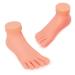 Practice Fake Foot Model 1 Pair Flexible Soft Silicone Prosthetic Manicure Tool for Nail Art Training