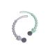 Pacifier chains clips pacifier band baby silicone pacifier band baby pacifier chain clip gift for baby-stretch style pacifier chains for newborn girls and boys 2 pieces (green+light gray) gray+green