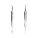 Baluue 6 Pcs Clip Kit Ingrown Hair Tweezers Zit Popping Tool Pimple Blackhead Stainless Steel Silver 1 count (Pack of 1)