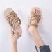 Shop Comfortable Women's Sandals | Flat Sole Flip-Flops & Peep-Toe Design - Apricot 36 EU - Ideal for Beach & Outdoors - Buy Online on GoSupps.com