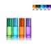 Colored roll on bottles empty 5ml essential oils roller bottles 4PCs glass roll bottles roll on glass bottles for essential oil glass bottles for essential oils roll on bottles with stainless steel balls 4*5ml