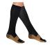 Copper Compression Socks Travel Knee High Varicose Veins Stocking (Large/X-Large) L-XL (Pack of 1) black