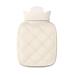 Dlandz heat bottle mini hot water pocket hot water bottle 350ml of water-warm heating bags for hand feet belly warmer Hand foot warmer (color: beige)