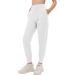 Rosemmetti Women's High Waist Tapered Joggers - White | Perfect for Workout, Yoga, and Running - Buy Online on GoSupps.com