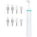 Danive portable electric toothbrush 3 cleaning modes Easy to use 8 brush heads tartar removal plaque dental care gift (size: green)