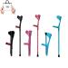 Folding Forearm Crutches Crutches for Adults 10 Stops Height Adjustable Crutches for Walking Ergonomic Handles Comfortable Grip and Wear-Resistant Non-Slip Unisex Prosperous Blue