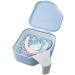 Darin 2Pack Denture Case - Denture Cleaning Container with Strainer Lid - Travel Retainer Box for Women and Men - Lightblue - Buy Online on GoSupps.com