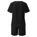 Ladies Casual Black Cotton Linen Two Piece Shorts Suit - Medium - Buy Online on GoSupps.com