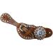 Showman Youth Crystal Rhinestone Teal Leather Spur Straps | Stylish & Durable - Buy Online on GoSupps.com