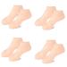 Widybord 4 Pairs Full Foot Moisturizing Anti-Cracking Silicone Socks Foot Protectors to Prevent Heel Dryness Beach Socks Orange Easy to Use About 21cm