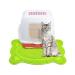OPUL Bone Style PVC Placemat Waterproof Dog Cat Food Mat Non Slip Dog Puppy Pet Cat Dish Bowl Food Water Mat Wipe Clean FDA Grade (Green)