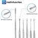RONTEN 6pcs Ear Pick Earwax Removal Kit - Stainless Steel Ear Cleaning Tools with Storage Box and Cleaning Brush - Silver - Buy Online on GoSupps.com