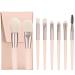 MABSSI 8 Pieces Mini Makeup Brushes Soft Portable Tiles Set Eye Shadow Foundation Concealer Blush Travel Makeup Brushes Set Color