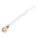 Center Coast Collections Premium Silicone Pacifier Clip  Safe and Secure Binky Toy - Holder  One Piece Clip Leash - Neutral White  Unisex (Girls and Boys) Baby and Toddlers  Minimalist