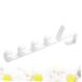 Zerodeko 3pcs 5 Door Hanging Rack Hooks Towel Hook White Multifunction medium White