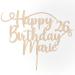 Cakehop personalized happy birthday glitter cake decoration adapted color every name & every old cake decoration for birthday party (rose gold)