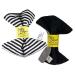 Baby Paper 2 Pack Black & White Stripe with Textured Gray Sensory Crinkle Toy for Babies & Toddlers | Non-Toxic Washable Great for Baby Showers