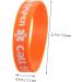 Operitacx 8-Piece Silicone Allergy Alert Bracelet Set | Medical Warning Wrist Leash for Food Allergies | Durable PVC Wristbands for Kids & Adults - Buy Online on GoSupps.com