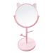 Louphee Desk Mirror in Cute Cat Ears Shape-Kawaii &Vanity Mirror for You in Bathroom or Bedroom- Pink