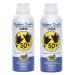 Rubber Ducky SPF 50 Original Spray-Dry Sunscreen for Face and Body Oil-Free Oxybenzone-Free Octinoxate-Free (NO-OX) - 2 Pack of 5 Ounce Spray Cans 2.50 Fl Oz (Pack of 2)
