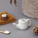 Ancient Impex Ceramic Neti Pot for Sinus Spill Proof Premium Grade Dishwasher Safe with 5 sachets Neti Salt Holds 400 Ml. Water - White Crackle - Buy Online on GoSupps.com