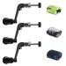 Fishing Reel Replacement Power Handle Grip Parts with Rubber Reel Handle Cover, Folding Rotary Spinning Casting Reel Universal Rocker Arm Non-Slip Baitcaster Knob Sleeve Black Handles & Knob Covers