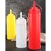 Cozlly Condiment Bottle 3 Pcs Sauce Bottle with Cap Squeeze Bottle 250 ML for Condiments Seasonings Ketchup Mustard Mayo Olive Oil (Red + White + Yellow) - Buy Online on GoSupps.com