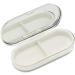 Silver & Gold Anchor Pearl Pill Box | Portable Travel Medicine Organizer with Curved Edges (2 Compartments - Buy Online on GoSupps.com