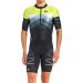 Giordana Men's FR-C Pro Tri Short Sleeve Cycling Doppio Suit Lime Punch/Black X-Large