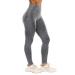 SALSPOR Workout Leggings for Women, Butt Lifting Gym Scrunch Butt Seamless Leggings Heart-gray Medium