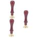 Didiseaon 3 Pcs Dispensing Plate Tool Sealing Wax Stamper Wax Seal Stamp Eyeshadow Stamper Copper Copper Head 1 count (Pack of 1) Brownx3pcs