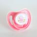 Xinsany Baby Silicone Pacifier Butterfly Shape Hygienic Cap with Animal Pattern Including 4 Round Head Pink