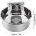 Stainless Steel Parrot Feeder | Hanging Food Bowl for Bird Cage | Raised Feeding Station with Drinking Cup (L) - Buy Online on GoSupps.com