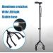 Telescopic Crutch Old People Walker Stable Four feet Crutches Aluminum Alloy Assisted Walking Cane Crutches Hello Black - Buy Online on GoSupps.com