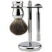Lefeda Simply Luxury Shaving Kit for Men | 100% Pure Roof Hair Razor Brush & Metal Handle | Premium Stainless Steel Silver Holder - Buy Online on GoSupps.com