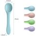 Vicloon Baby Spoons - Set of 4 Silicone Self-Feeding Weaning Spoons for Kids, Toddlers, Children, and Infants - Macarons - Buy Online on GoSupps.com