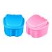 Minkissy 2st toothbox dentist container can for denture storage box holder for false teeth plastic container household retainer case prosthesis container with lid ABS