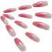 Coffin False Nails Long Fake Nails Ballerina Acrylic Press on Nails Gradient Stick on Nails 24pcs for Women and Girls (Color : Pink Size : E) - Buy Online on GoSupps.com
