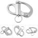 VGEBY Stainless Steel Snap Shackle with Key Ring | Quick Release Bail Rigging for Sailing Boat | 22x96mm - Buy Online on GoSupps.com