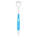 Premium Ergonomic Tongue Scraper & Brush - Portable Reusable Oral Care Tool in Blue for Fresh Breath - Buy Online on GoSupps.com