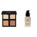 e.l.f. Powder Contour Palette Compact Powder Palette & Flawless Finish Foundation Lightweight Medium Coverage & Semi-Matte Beige 0.68 Fl Oz (20mL) (Packaging May Vary) Contour + Foundation