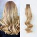 ABH AMAZINGBEAUTY HAIR Rooted with Highlights Remy Tape in Hair Extensions, 20 Pieces 50 Grams, Ash Brown Fading into Dirty Blonde with Platinum Blonde Highlights R8-12/60, 16 Inch 16 Inch Rooted R8-12/60