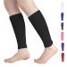 Novetec Calf Compression Sleeves for Men & Women (20-30mmhg) - Leg Compression Sleeve for Running, Cycling, Shin Splints Support, Relieve Legs Pain, Travel (One Pair)(Black,Medium) Medium Black