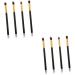DOITOOL 8 Pcs Eyeshadow Synthetic Eye Make- up Brush Kit Eye Make-up Brush Kit Makeup Brush Small Hairbrush mediumx2pcs Black+goldx2pcs - Buy Online on GoSupps.com